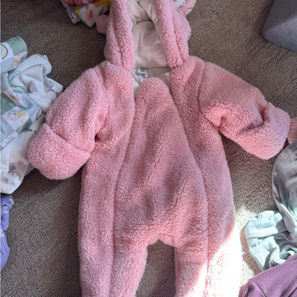 Little Me Pink Fleece Kids Footie bunting